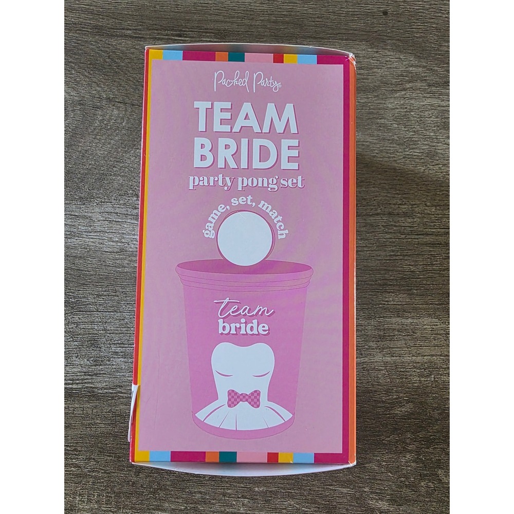 Team Bride / Team Groom Party beer water Pong Set Game NEW